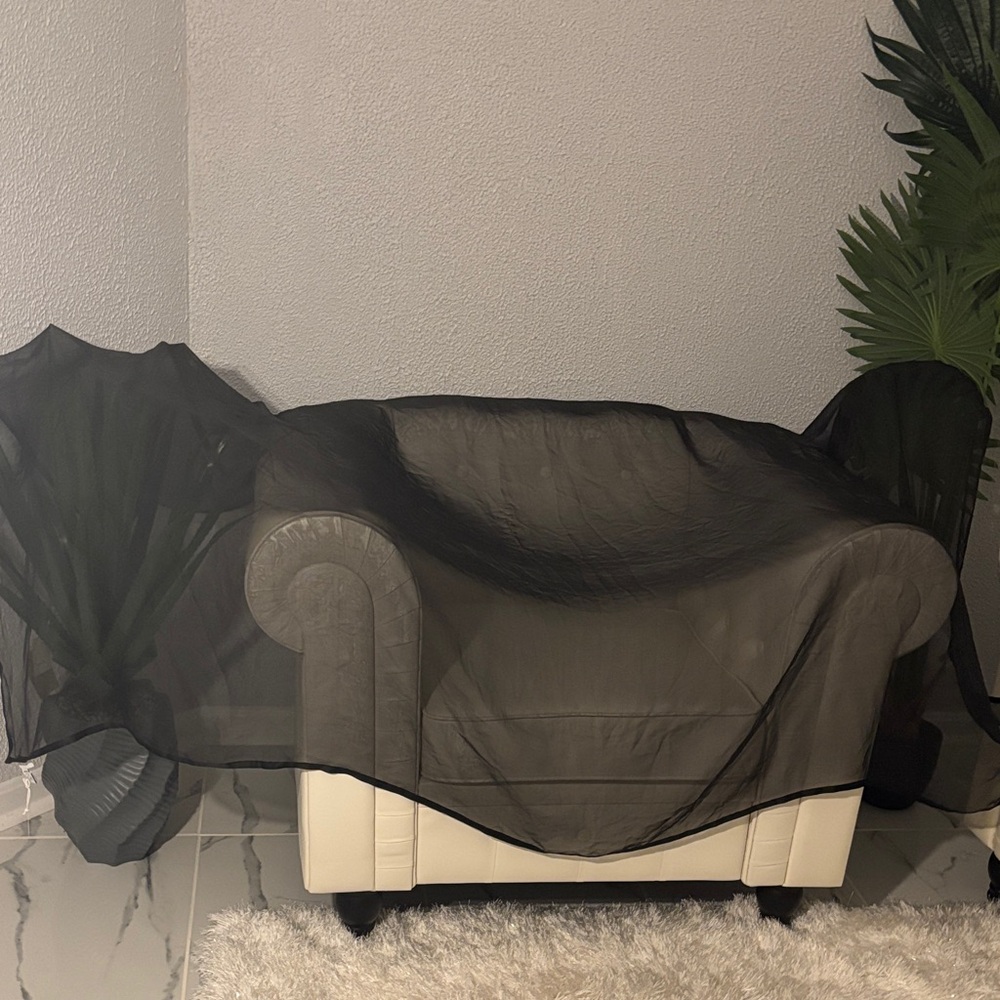 💯 Silk Huge Satin Border Chiffon Scarf , Brand New With Tags - Picture 7 of 12